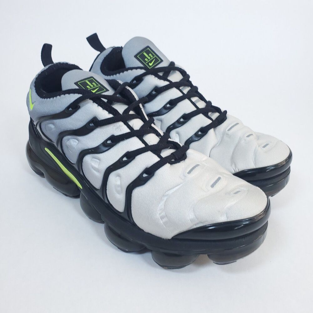 Nike Air VaporMax Plus Neon Running Shoes Men's 10.5 US Black Grey